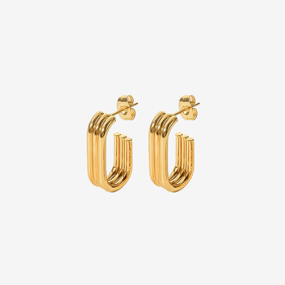 Triple Paperclip Earrings